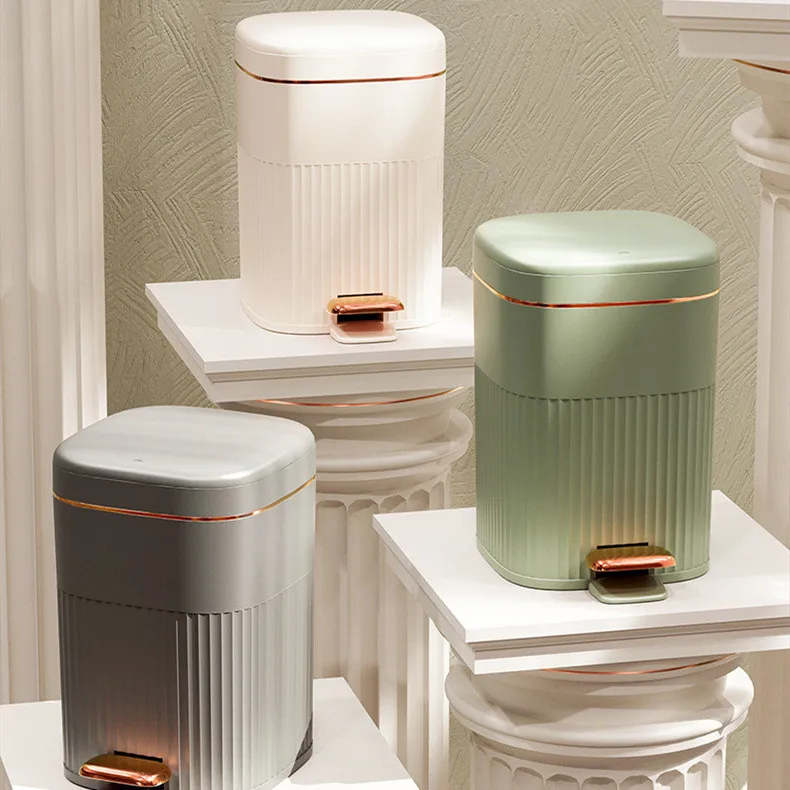 10/15L Light Luxury Modern Trash Can with Lid Pedal Type Living Room