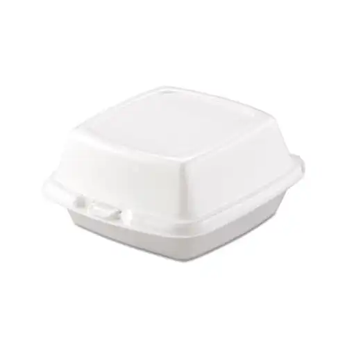 

Hinged Lid Containers, 6 x 5.78 x 3, White, 500/Carton -DCC60HT1