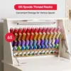 Sewing Table, Sewing Machine Desk With Under Cabinet Lights, Charging Station, 65 Spools Thread Rack Multipurpose Craft Storage 5