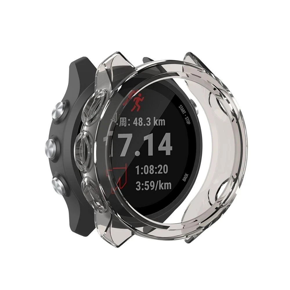 TPU Watch Case Bracelet Protective Watch Cover Hard Shockproof Screen Protector for Garmin Forerunner 245M /245