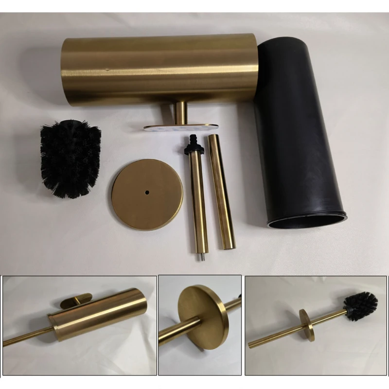 Toilet Brush Odor-Proof Sealed No-Drill Wall-Mounted 304 Stainless Steel Home Bathroom Wall-Mounted Toilet Brush