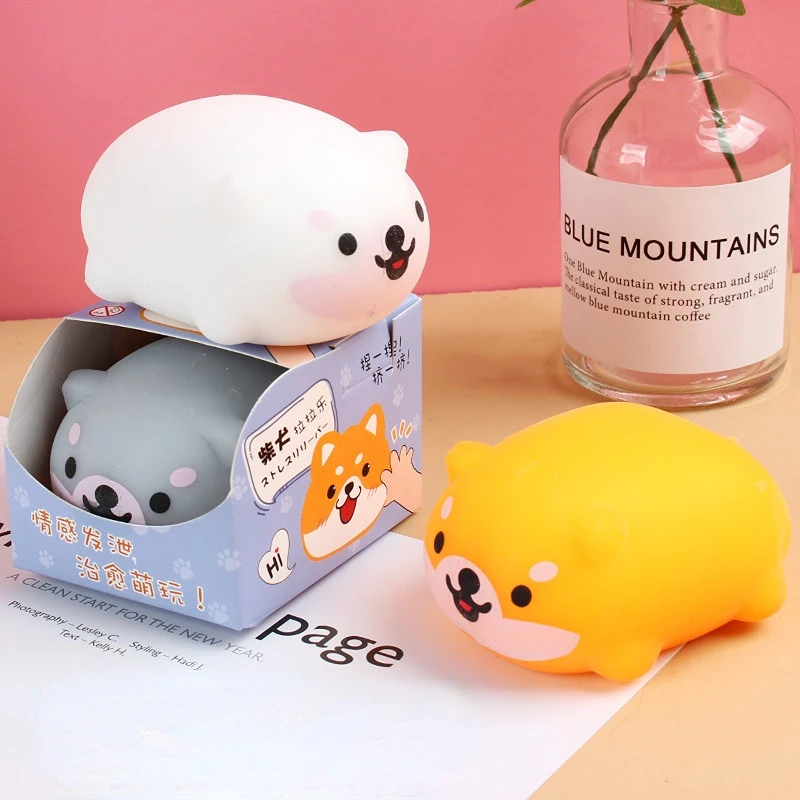 

Shiba Inu Stress Ball Children's Toys Vent Decompression Toys Hand Exercise Tools Anti Anxiety Stress Relief Bouncy Ball