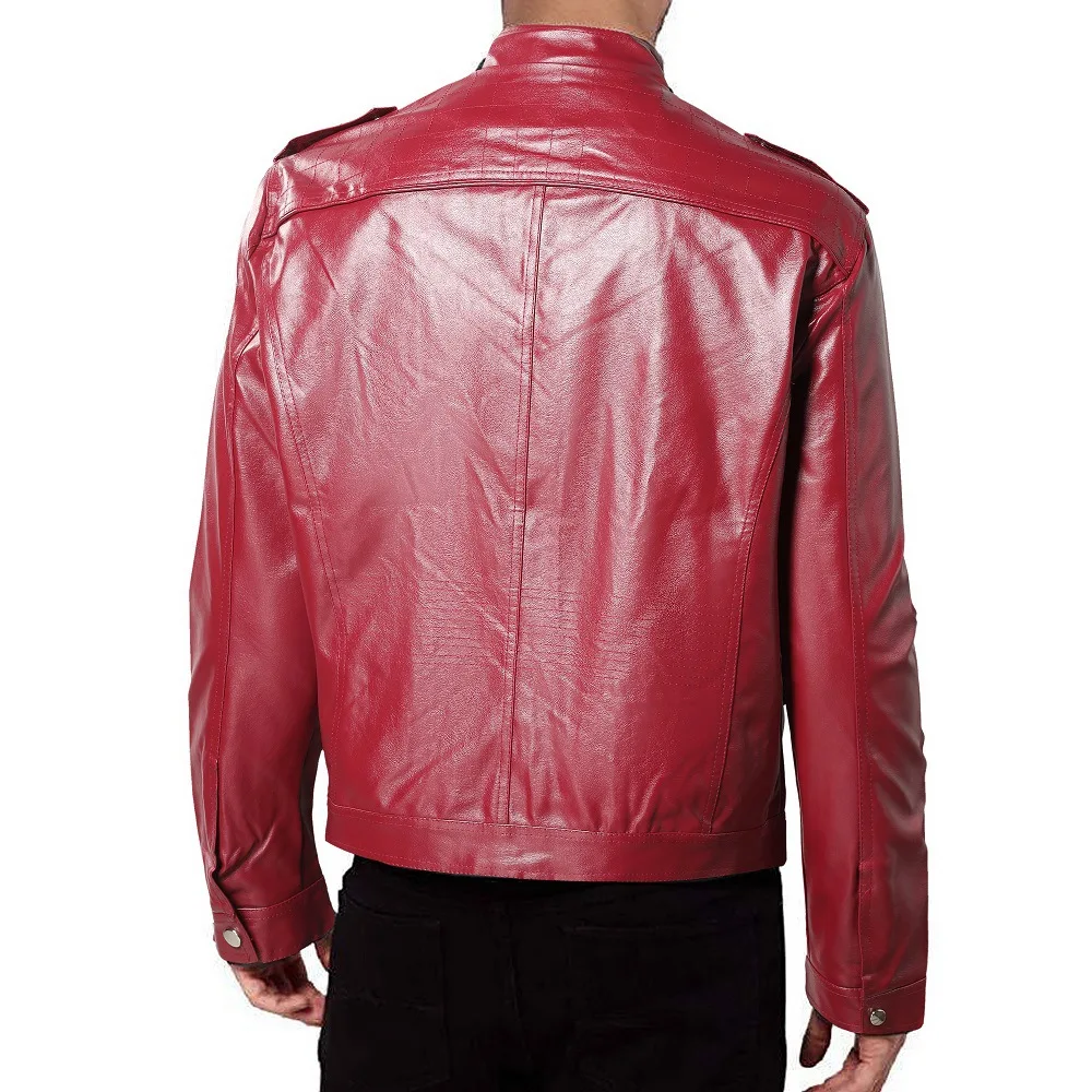Blouson Homme Mi-saison Mode Décontractée Couleur Unie Veste Coupe-Vent Col Montant Confortable