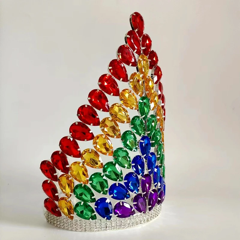 Gorgeous Crystal Pageant Tiaras And Crowns Large Tall Queen Crown For Women