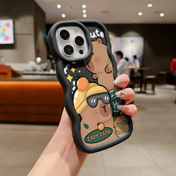 Cartoon Capybara Shockproof Silicone Phone Case - Moto Edge 60 Pro 5G (S17814)
