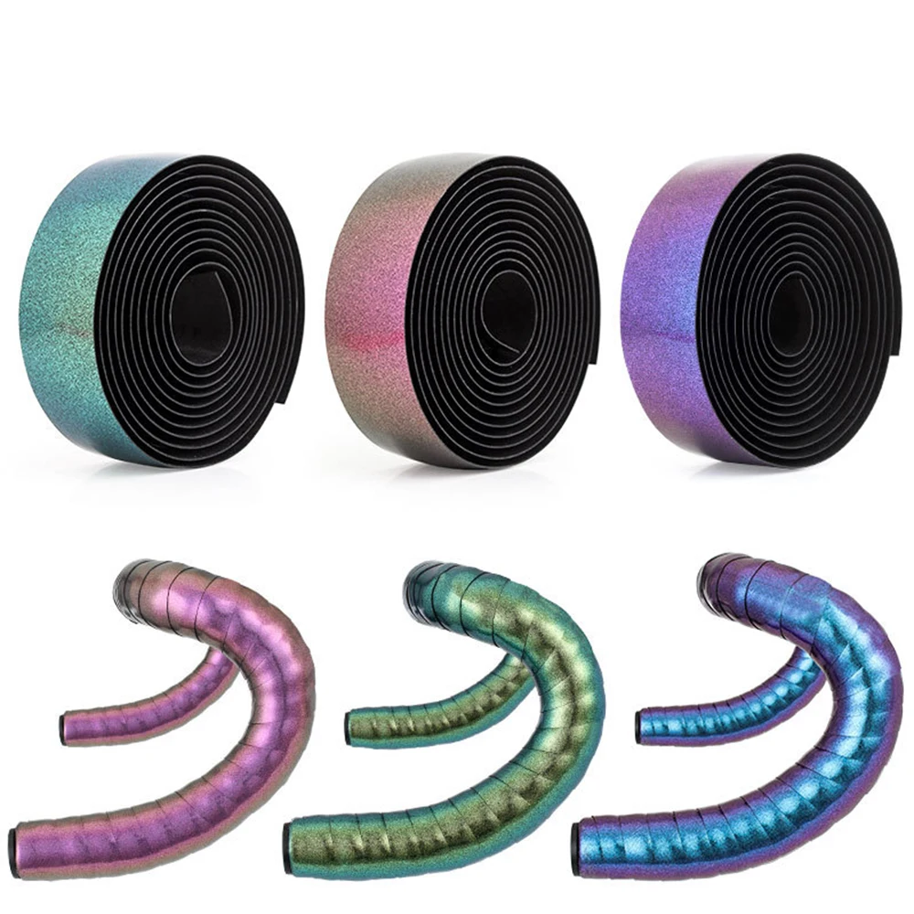 Road Bike Bar Tape Chrysanthemum Print Handlebar Tapes EVA/PU Soft Non-slip silicone shock absorber absorb sweat wrap Tape bike handlebar tape