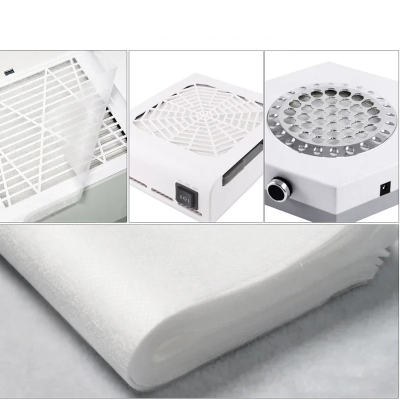100Pcs Disposable Nail Art Vacuum Dust Collector Non-Woven Filter Paper Nail Tools Manicure Machine Dust Cleaner Filter Paper nail dust filter paper