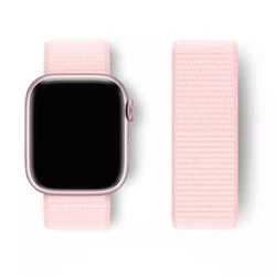 Premium Nylon Strap for Apple Watch - Versatile and Durable Bracelet Correa (Light Pink)