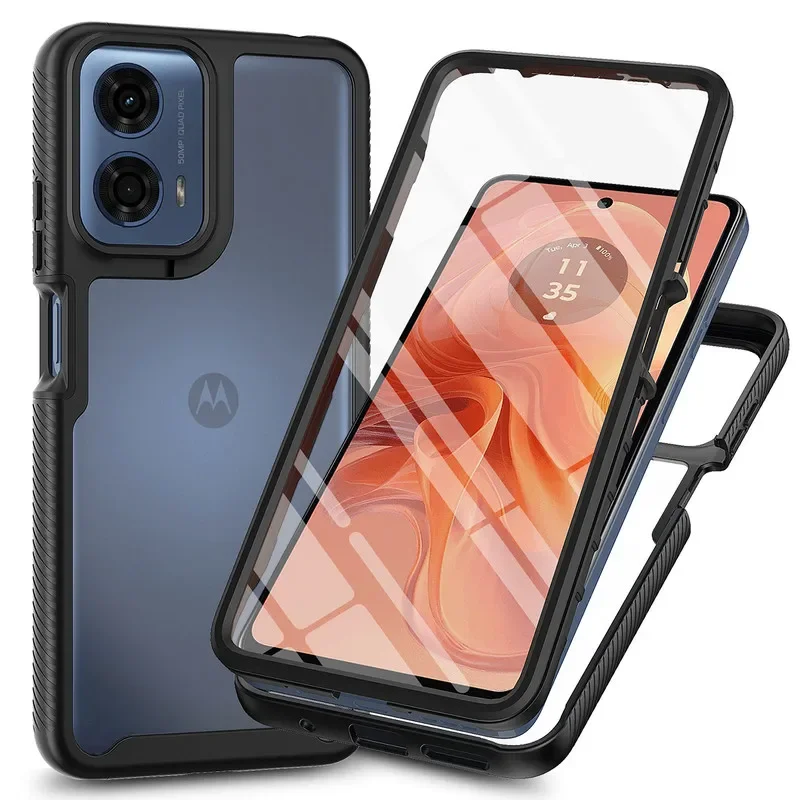 5G Crystal Clear Protective Case with Bumper and PET Front Film