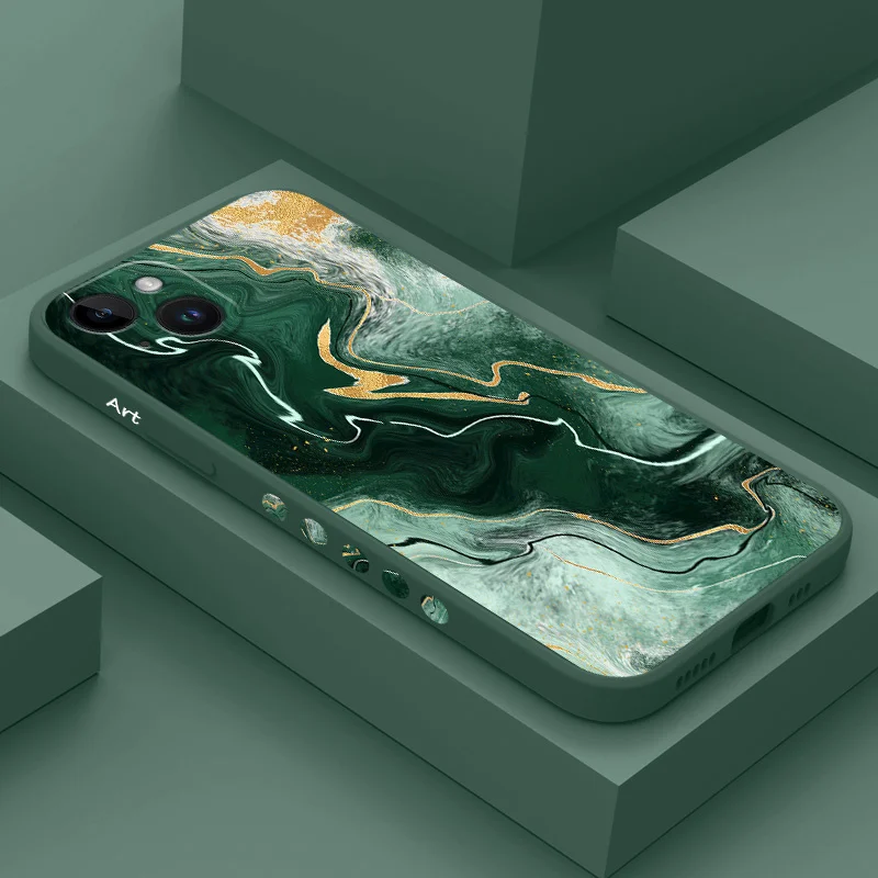 Elegant Marble Texture Silicone Phone Case - Premium Protection and Style