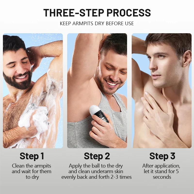 Long Lasting Roll-on Deodorant Stick For Men Cooling Aroma Perfume_voghion.com