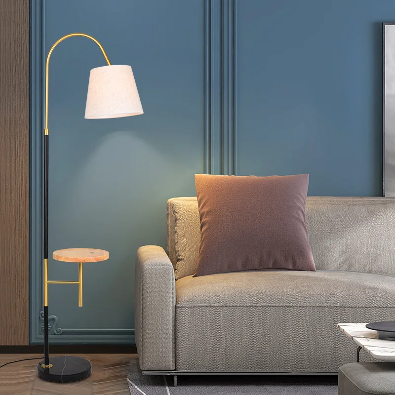 

Modern Minimalist Decoration Led Floor Lamp Nordic Living Room Bedroom Remote Control Lamp Bedside USB Wireless Charging