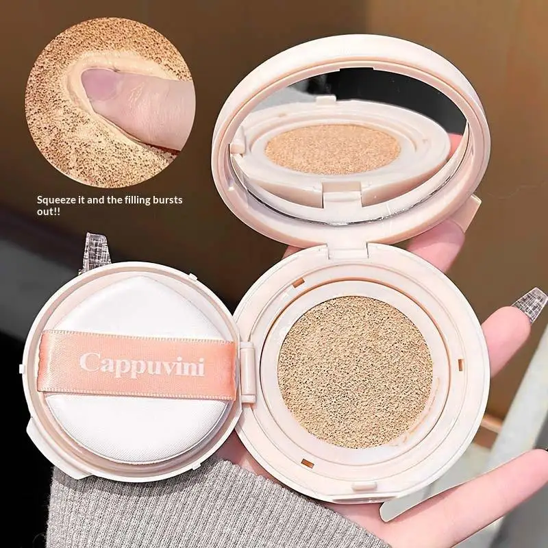 Cappuvini Air Cushion BB Cream Moisturizing Foundation Concealer Oil-control Waterproof Full Coverage Waterproof Face Cosmetics_voghion.com