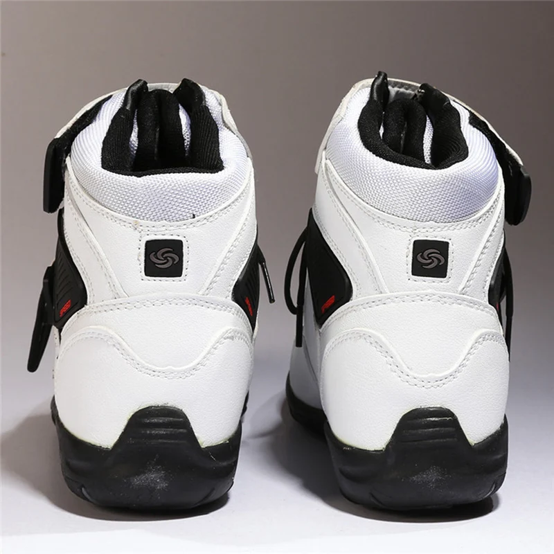 Racing Gear Guards Motorcycle Boots Woman Man Racing Off-Road Speed Biker Shoes Motorbike Cycling Moto Feet Leather Boots