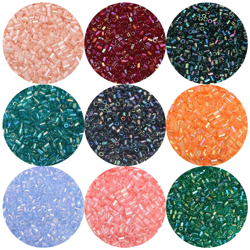1100-5000pcs 2mm AB 컬러 비즈 튜브 모양 유리 구슬 씨앗 비즈 보석 만들기 느슨한 스페이서 비즈 DIY 팔찌 목걸이 ?