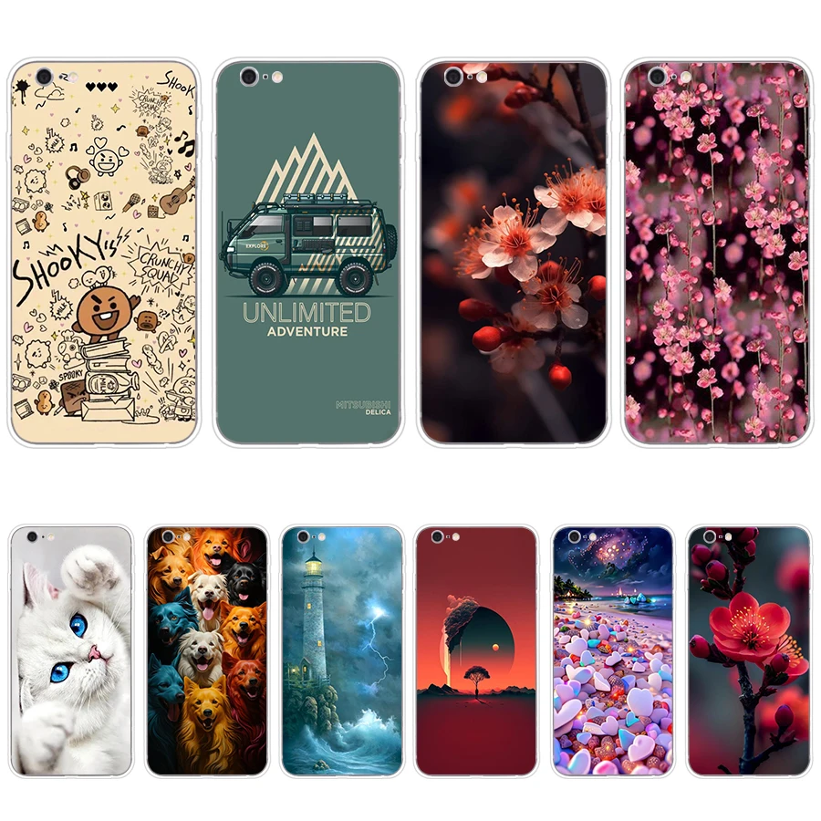 S5 Colorful Song Custodia Morbida In Silicone Tpu Cover Per Iphone 6 Plus/6S Plus