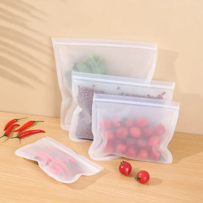 Fresh Keeping Bags Food Storage Bags Plastic Food Storage Bags Plastic Zip Lock Bags Plastic Packaging Bags Reusable Silicone Food Storage Bag Refrigerator Freezer Bag Leakproof Zip Lock Bags Kitchen Organizer