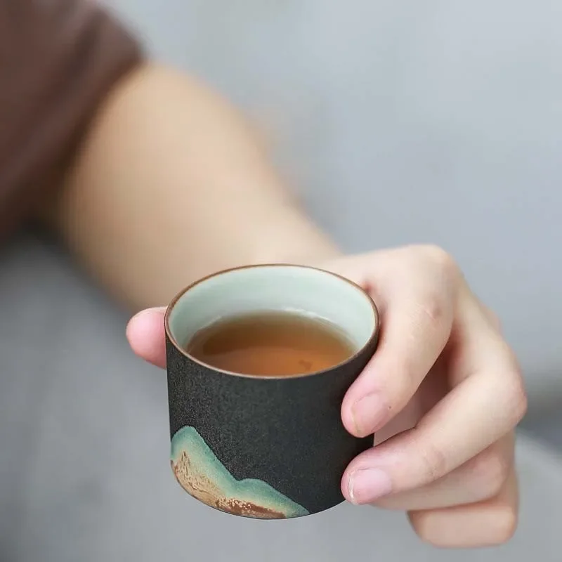 Coffee Cup Tea Cup Coffee Mug 1pcs Japanese Style Ceramic Cup Porcelain Personal Single Pottery Tea Coffee Cups Drinkware Wine Mug Water Mugs