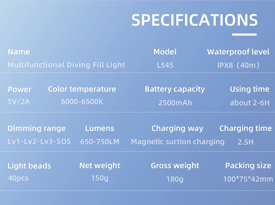 Für Insta360 GO Ultra Action Kamera 60M Wasserdichte Tauchen Kunststoff Gehäuse Fall Schnelle Installation Halterung Mit 40M Flash LED Licht – Detail 19
