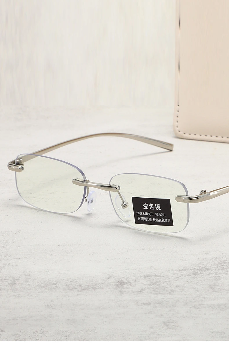 Intelligente photochrome Anti-Blaulicht-Brille für Männer und Frauen mit diamantgeschliffenen Kanten und hochauflösenden flachen Gläsern 3005 – Detail 3