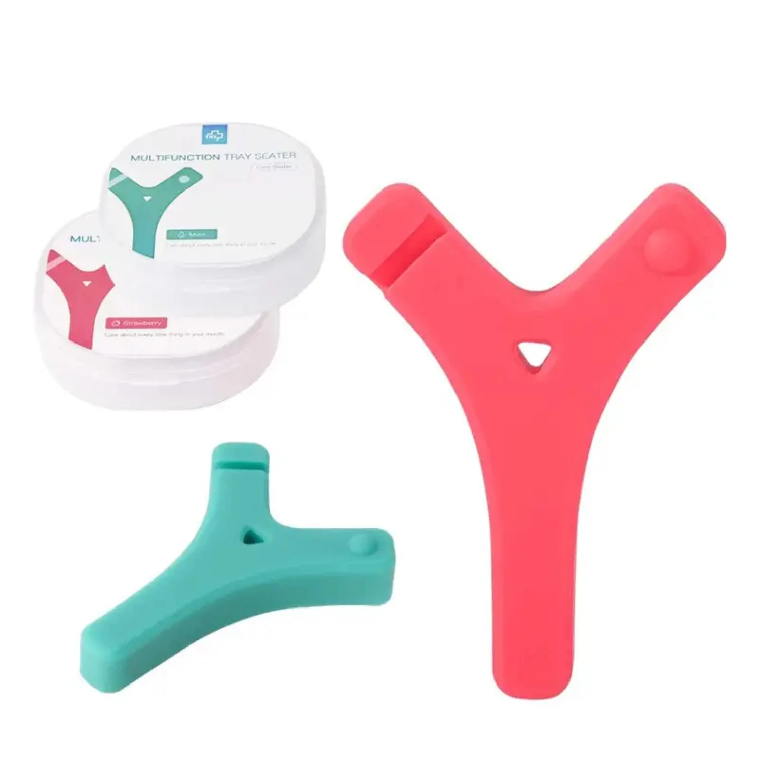Refreshingly delicious Y-Kelin Y-Shaped aligner chewing teeth in minty and strawberry flavors-2 packs