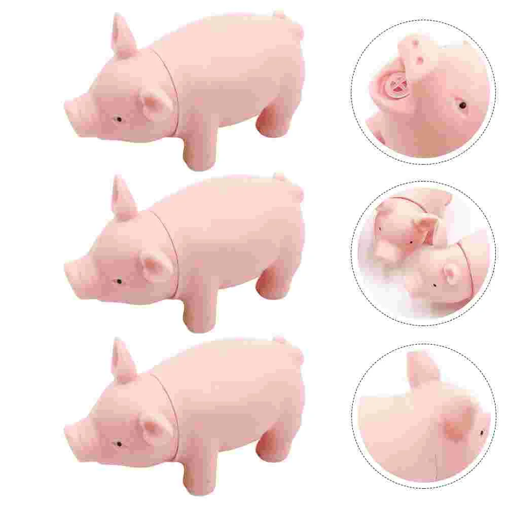 

3 Pcs Screaming Dog Toy Practical Chew Chewing Plaything Animal Toys Pet Vinyl Small