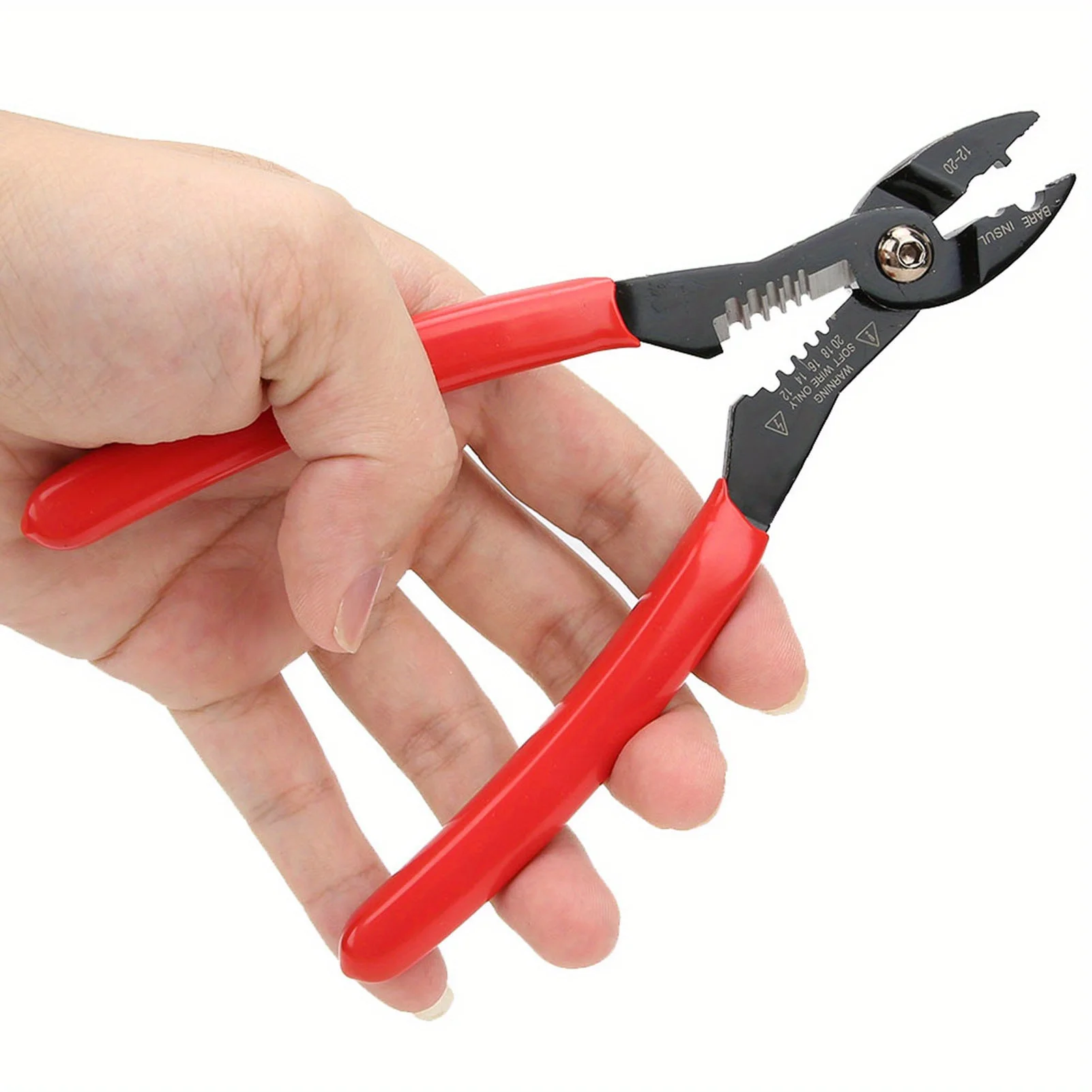 1Pc 7in Squeeze Zange Professionelle Elektrische Kabel Abisolieren Crimpen Werkzeug Abisolierzange für Terminals Elektrische Werkzeug – Detail 6