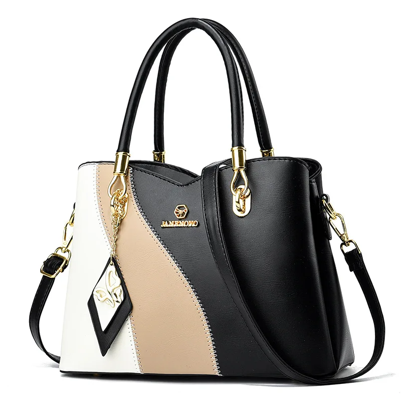 Sac à Main Femme NICOLE & DORIS - Bandoulière Réglable - Cuir PU - Multipoches - Couleur Bleu - Capacité Généreuse