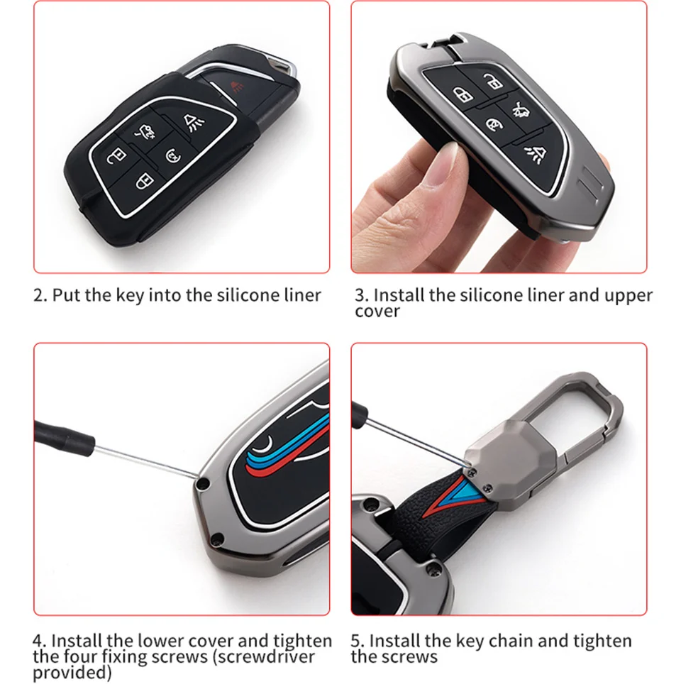 Cover per chiave/telecomando per Cadillac CT5 2019 2020 5 pulsanti Smart Key Car Styling 25 Cover per chiave/telecomando per Cadillac CT5 2019 2020 5 pulsanti Smart Key Car Styling - Sb4e8e0478dcb4ac686f9df3b95d4d048i
