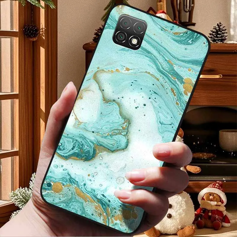 Marble Soft TPU Silicone Phone Case with Fashionable Cartoon Design