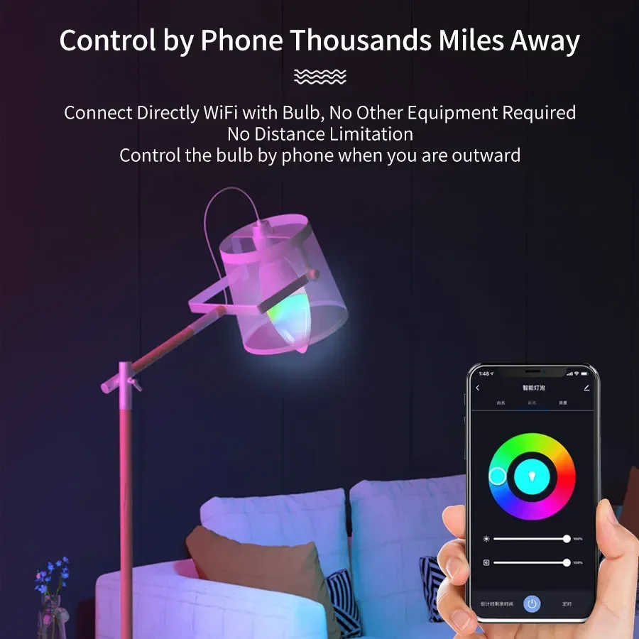 E14 WiFi Smart Light Bulb Candle Lamp 220V 5W 7W 9W RF 2.4G Remote Tuya Smart Life APP Voice Control Alexa Google Home smart led light bulbs
