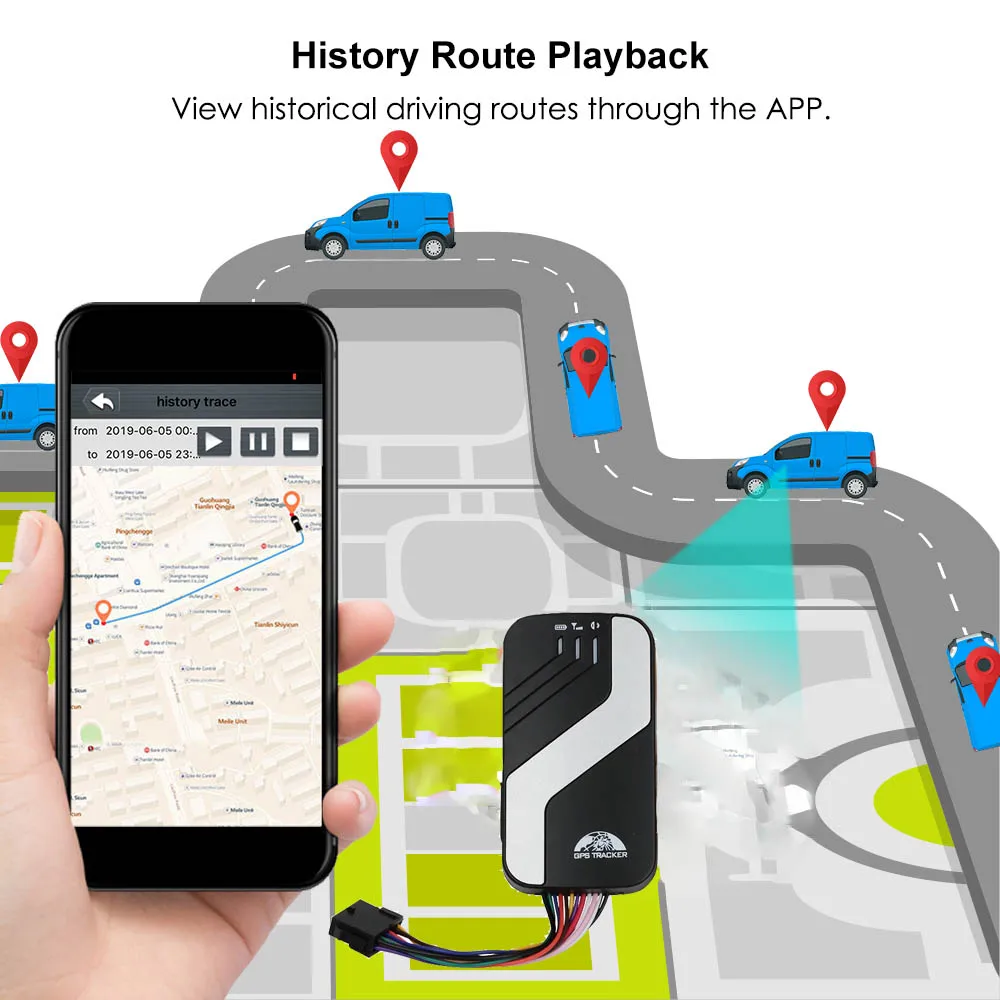 QZT TK303G Car GPS Locator GPS Tracker Vehicle Waterproof Voice Monitor Online Tracking with Remote Control Free APP