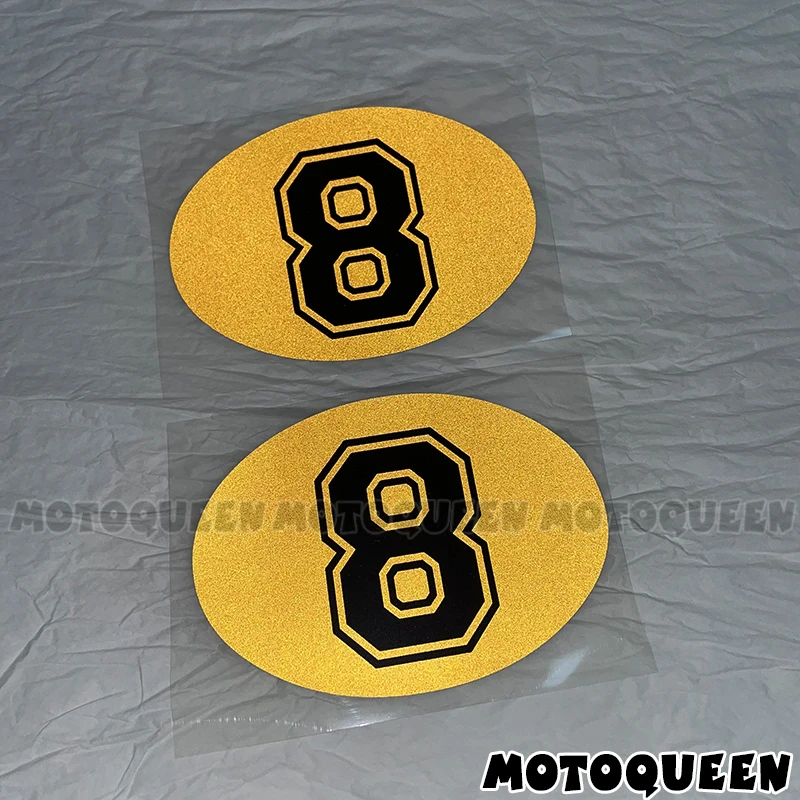 2x Nummer 0123456789 Motorrad Auto Aufkleber Kraftstoff tank Seiten abdeckung Wind ovale Aufkleber für Benelli Suzuki Kawasaki Honda BMW Ducati – Detail 3