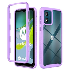 Shockproof Clear Rugged Defender Phone Case Cover - JUST CASE (PURPLE)