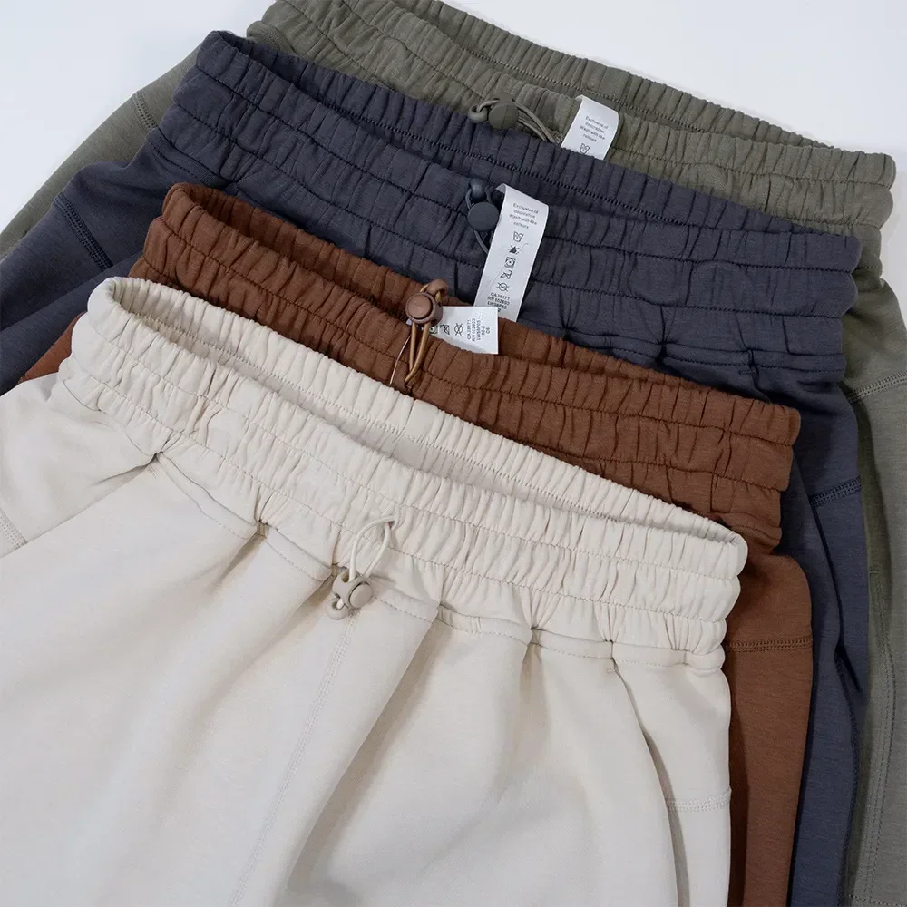 Women's Monochromatic Permeable Tennis Shorts, Fitness, Sports, Loose Cotton, High Waist, Elasticity, Waistbelt, Yoga