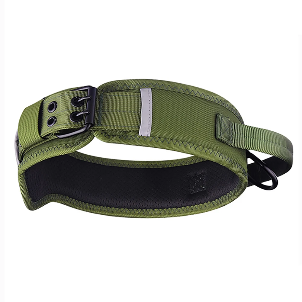 

Army Green Black Camouflage Nylon Medium And Large Dog Training Tactical Collar