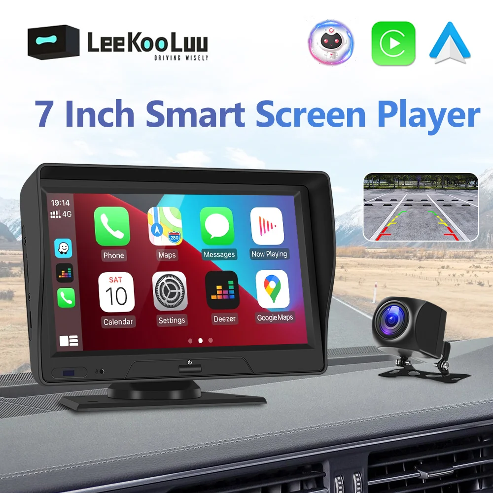 LeeKooLuu 7inch Universal Portable Car Radio Multimedia Video Player