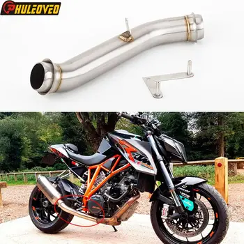 For KTM 1290 SUPERDUKE R 2014-2016 Motorcycle Exhaust Middle Link Pipe Connect Original Exhaust Silencer Can