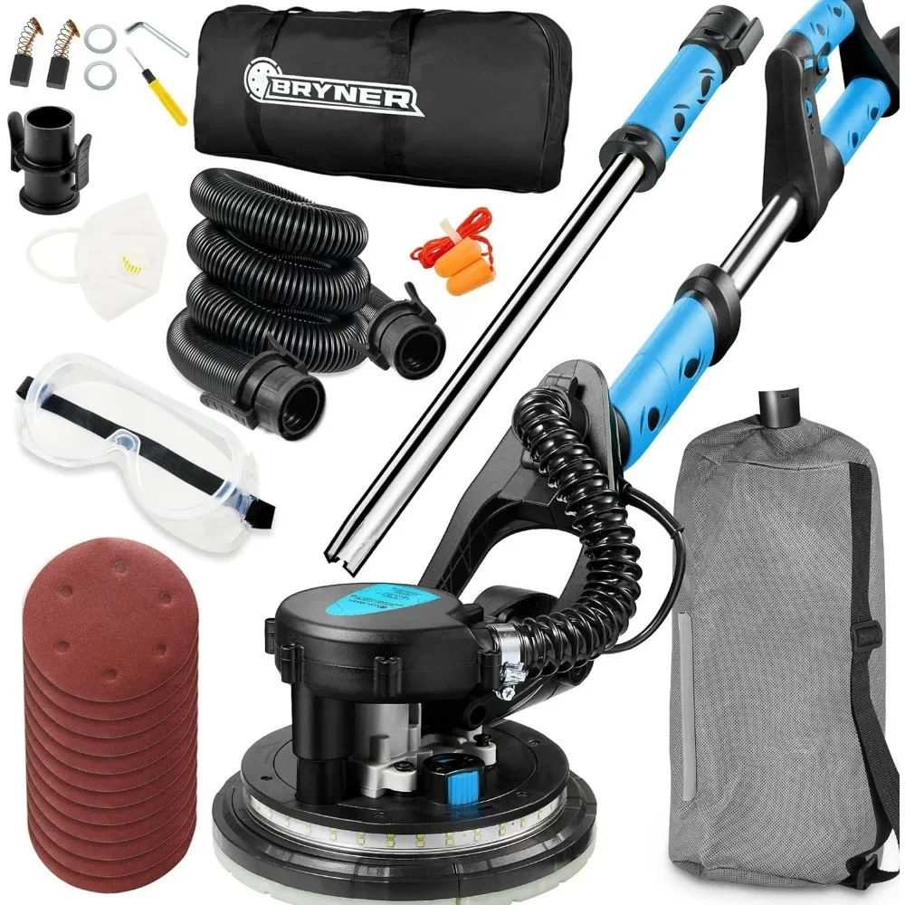 

Drywall Sander, Electric Drywall Sander with Vacuum 95% Dust Removal, 800w Power Wall Sander With 12 Pcs Sanding Discs