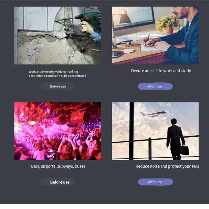 سدادات أذن عازلة للضوضاء، مصممة للاستخدام في نطاقا...