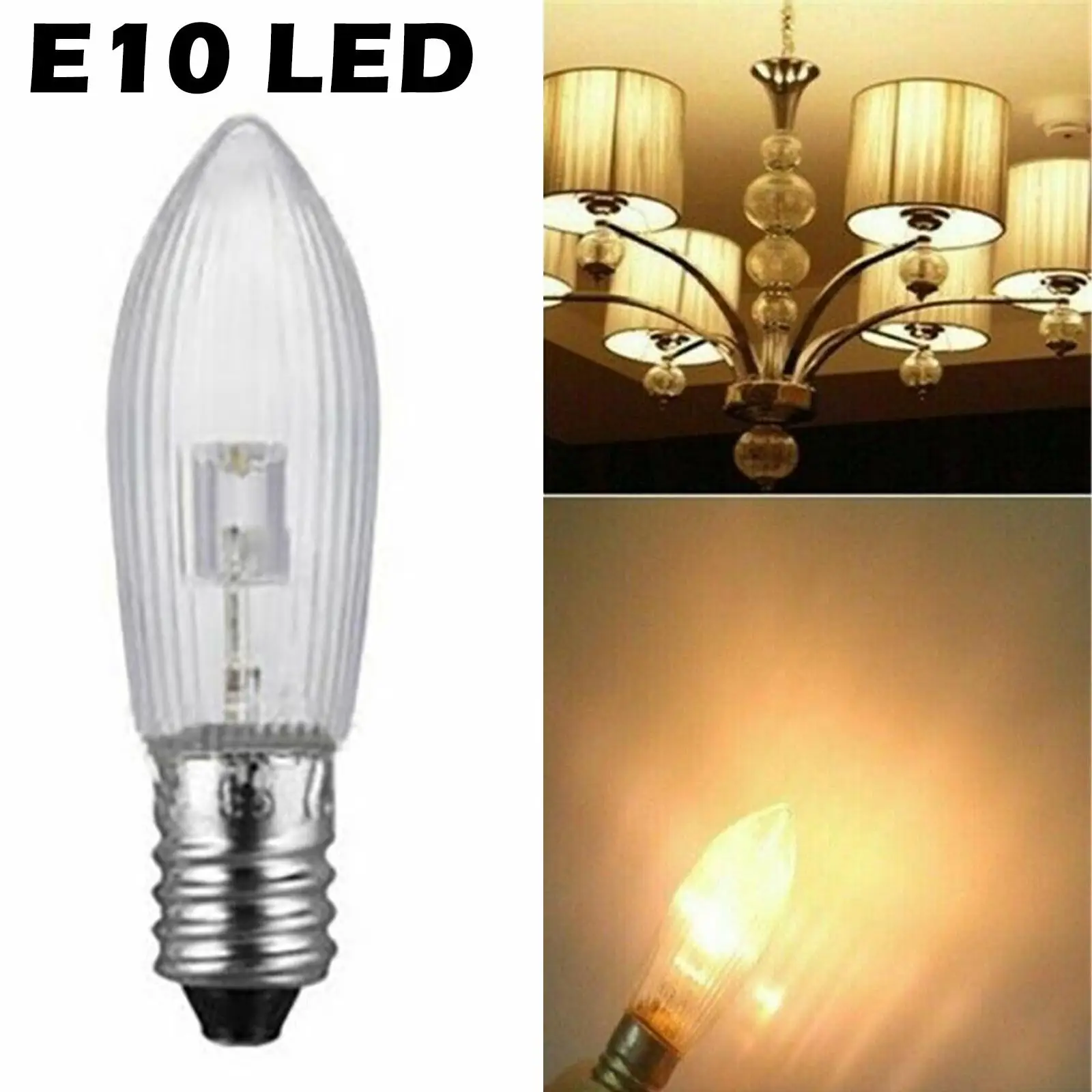 1pc E10 LED Bulbs Light Replacement Lamp Bulbs 10V-55V AC Bathroom Kitchen Home Lamps Bulb Decoration Lights For String Lig O5Q8