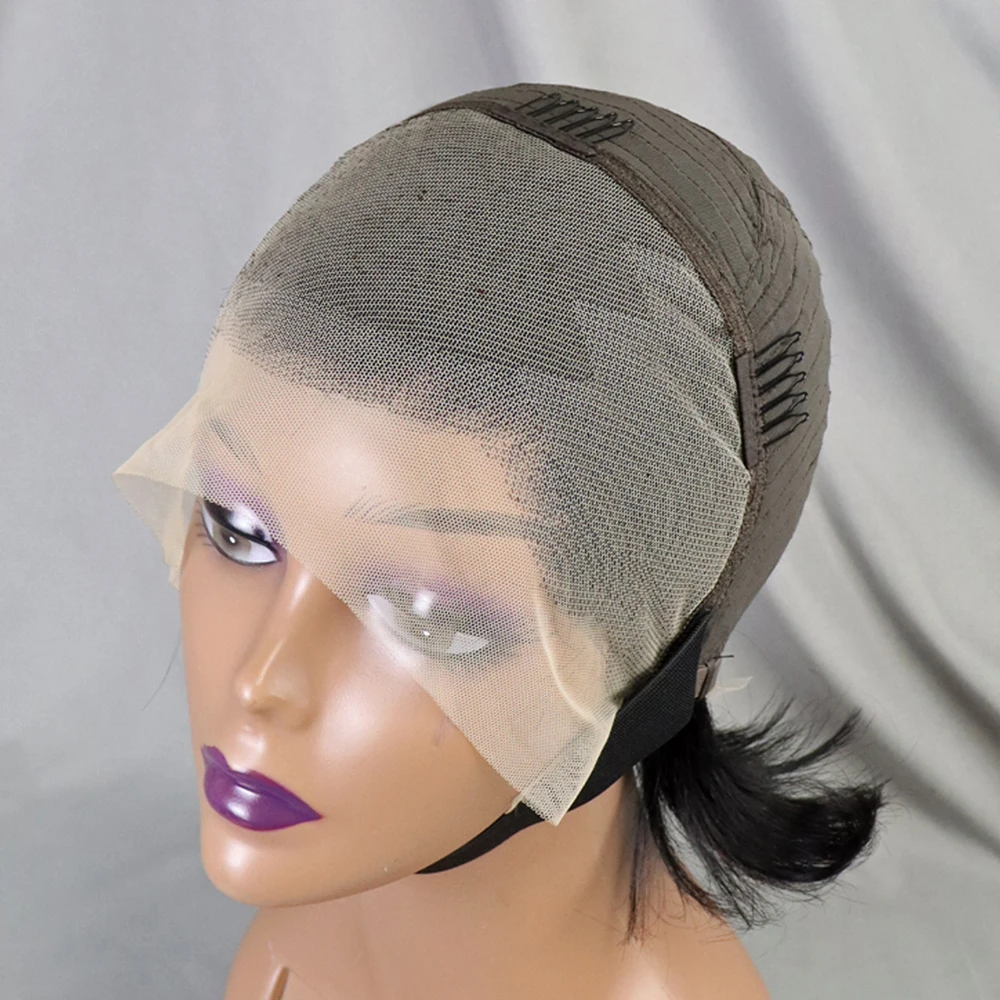 13x4 Lace Front Human Hair Wig 180% Density Straight Bob Human Hair Wig Frontal Wigs for Women