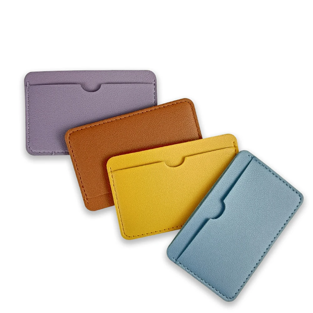 Premium PU Leather Card Holder - Compact ID & Credit Card Protector