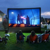16ft 20ft 24ft Inflatable Projector Movies Screen for Home Movies TV Shows Videos Playing Games Etc 1