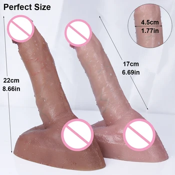 Flesh Skin Dildo Soft Realistic Light Color Penis Suction Cup Big Dick Female Masturbate G-spot Anal Vagina Sex Toy for Adult 18 6