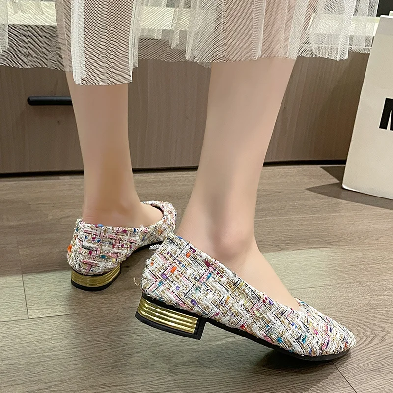 حذاء كاجوال بكعب سميك مدبب