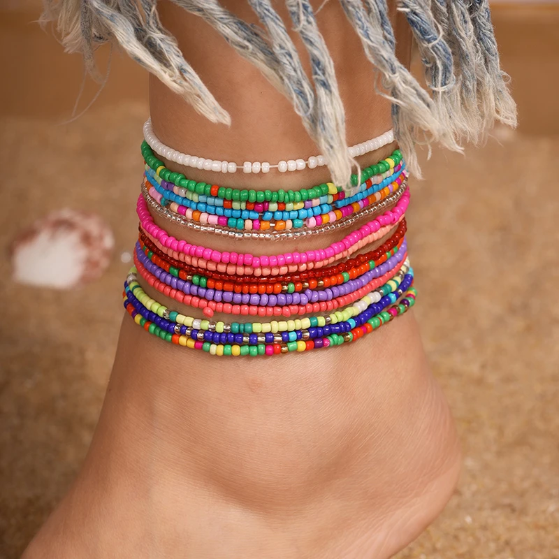 Bracelet 7 Nœuds Réglable Ozmw Lot 2 Bracelets Rouge 7 Nœuds