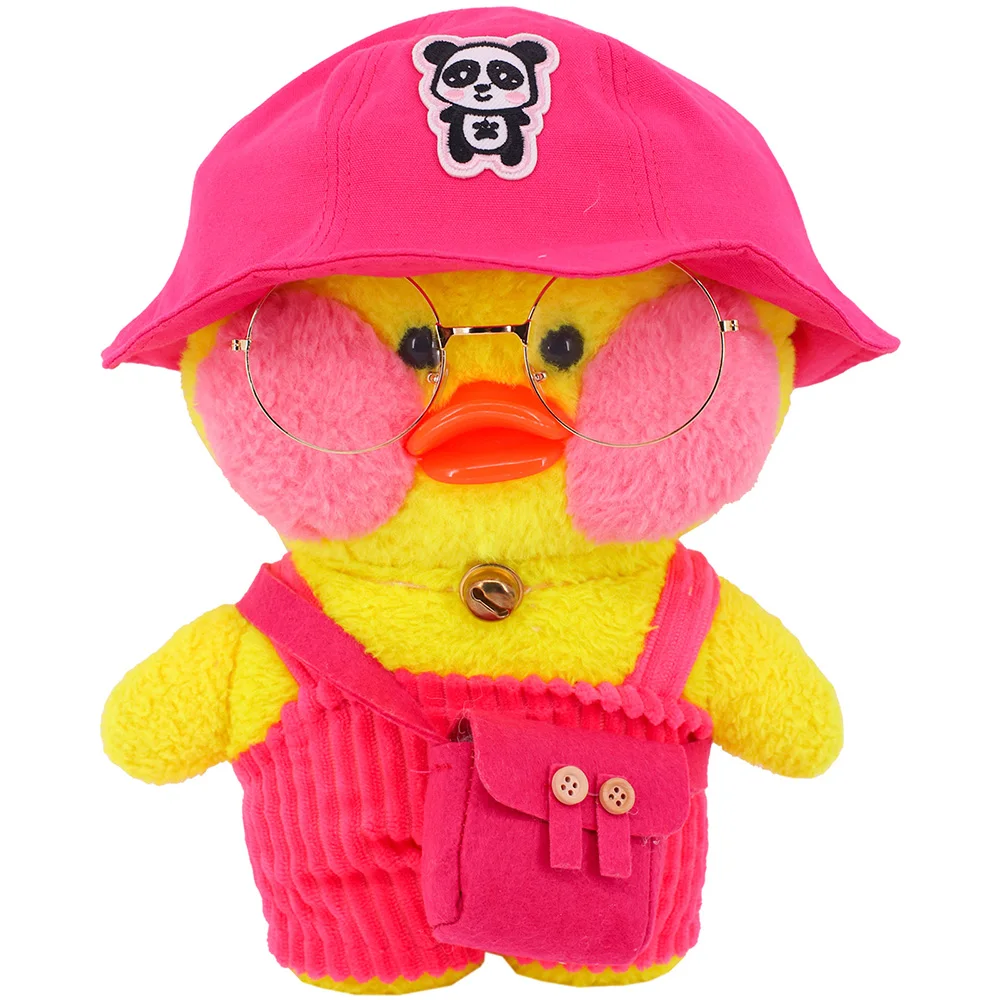 4 Piece/Set 30 Cm Duck Doll Clothes Accessories Handmade Sweater lalafanfan Plush Stuffed Toy Glasses Bag Stuffed Animal Gifts