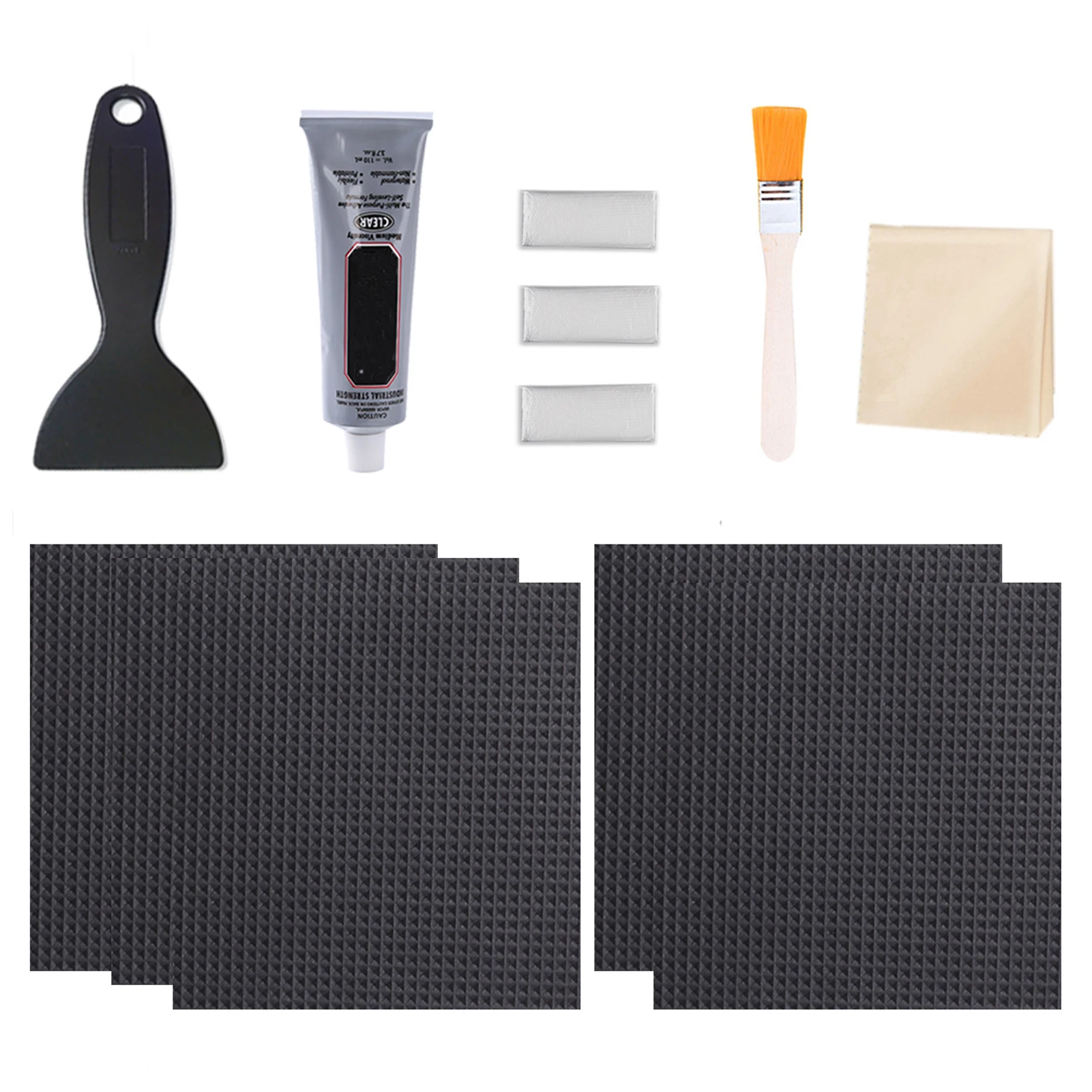 

Mul-purpose Trampoline Patch Repair Kit Waterproof Long-lasting Tent Repair Kit With Glue For Fixing Trampoline Mat 4 X 4 Inch