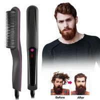 Multifunctional Hair Comb Brush Beard Straightener Hair Straighten Electric Beard Straightening Comb Quick Hair Styler For Men 1